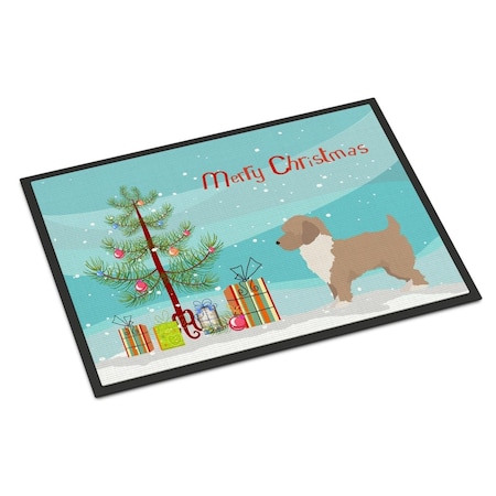 Carolines Treasures 18 x 27 in. Yorkiepoo No.2 Christmas Tree Indoor or Outdoor Mat CK3883MAT